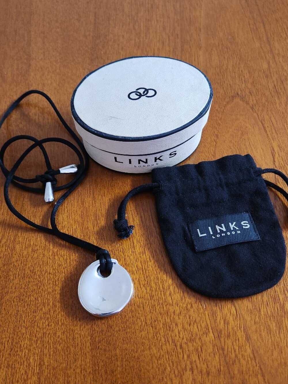 Links of London Sterling Silver Pendant on a Cord Necklace